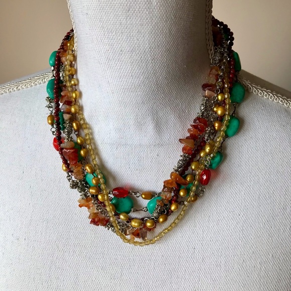 Boston Proper 7 Strand Twisted Necklace - Picture 4 of 9